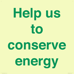 Help us to conserve energy 